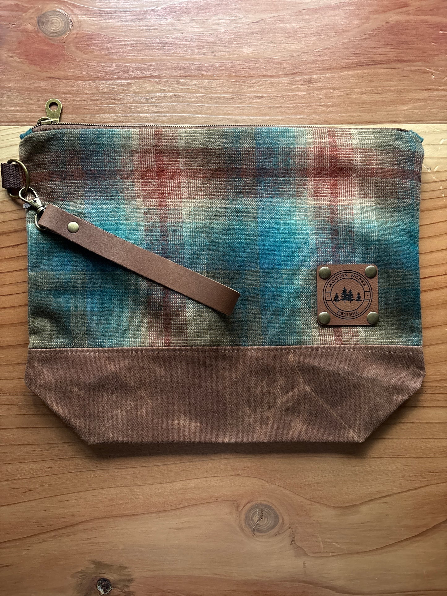Wool and Waxed Canvas Medium Explorer Pouch