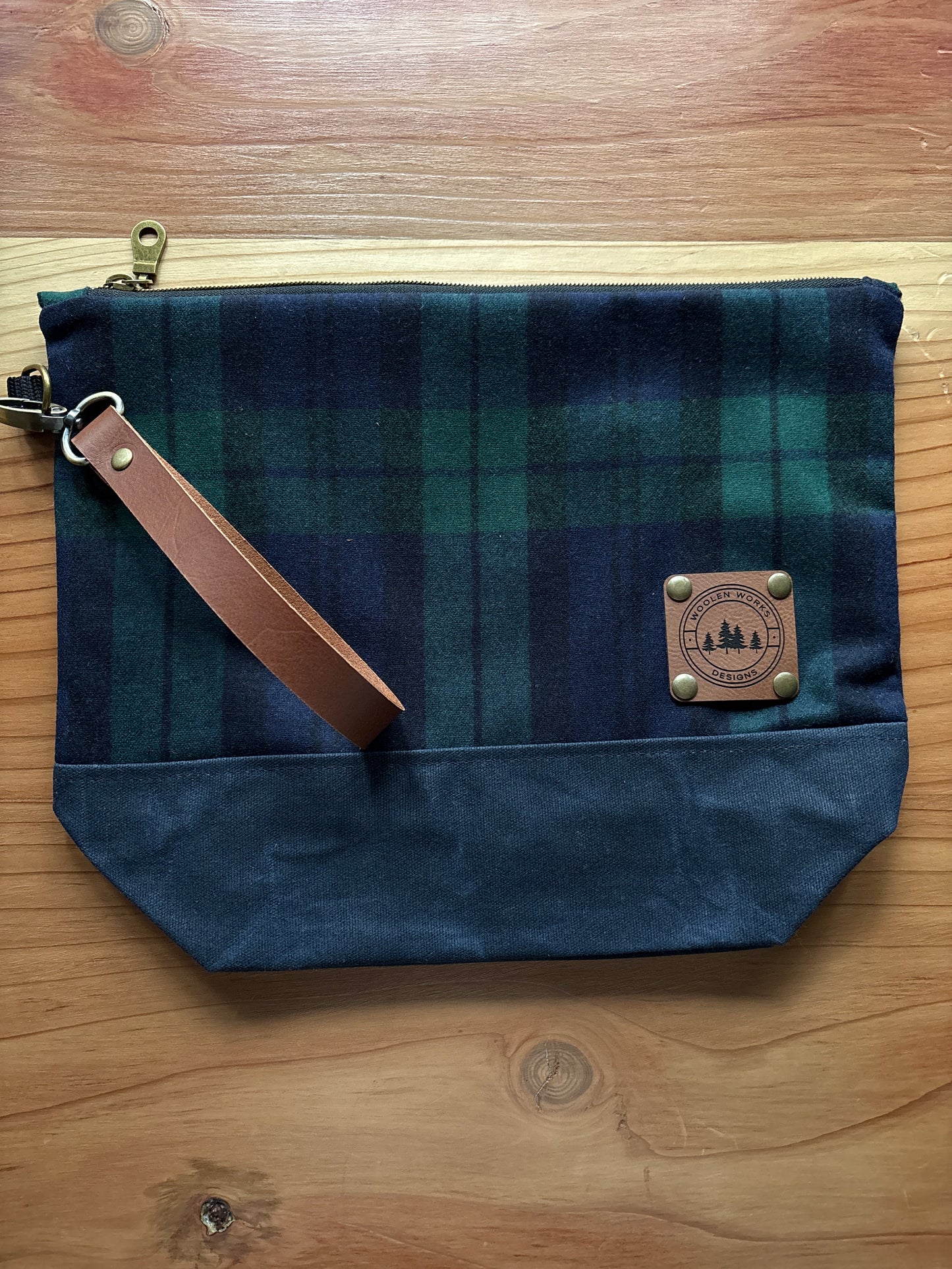 Wool and Waxed Canvas Medium Explorer Pouch