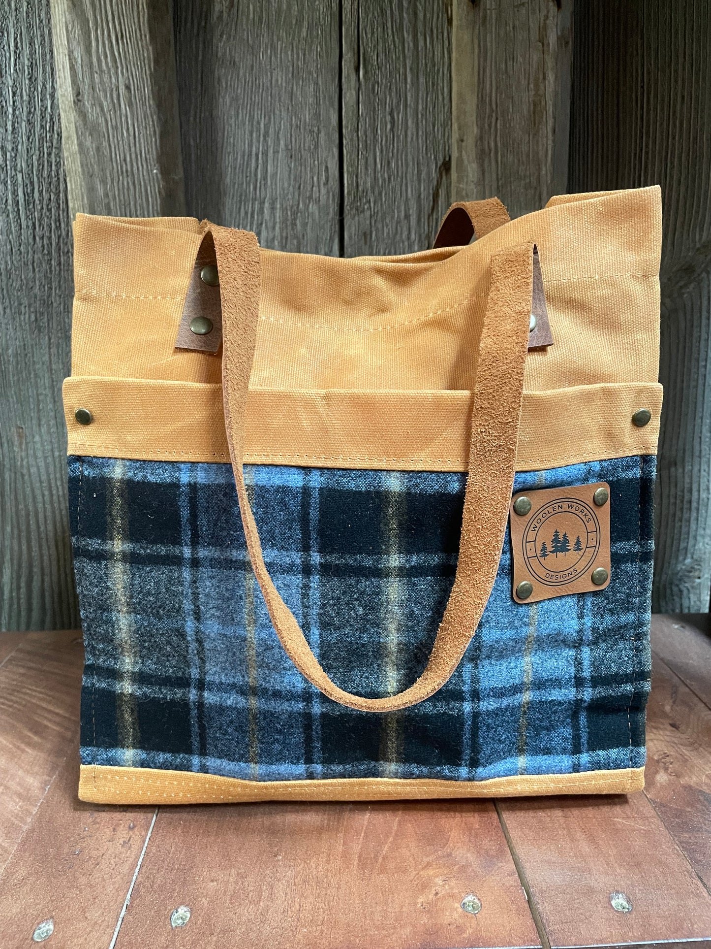 Waxed Canvas and Pendleton Wool Forager Bag