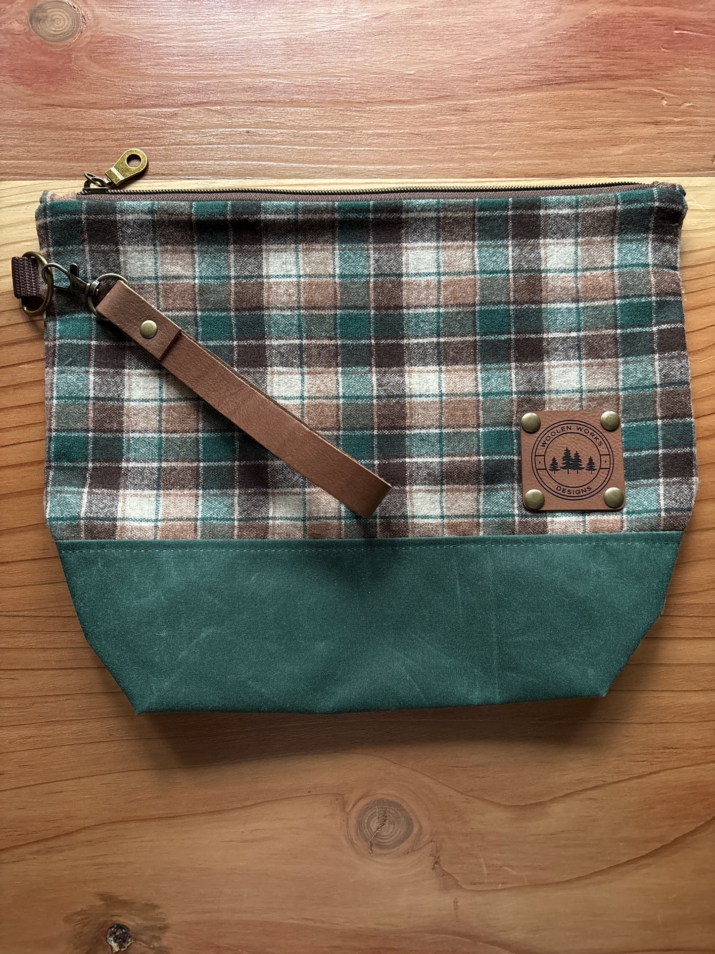 Wool and Waxed Canvas Medium Explorer Pouch