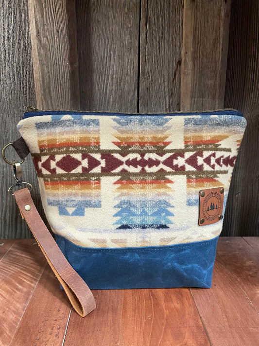 Wool and Waxed Canvas Explorer Pouch