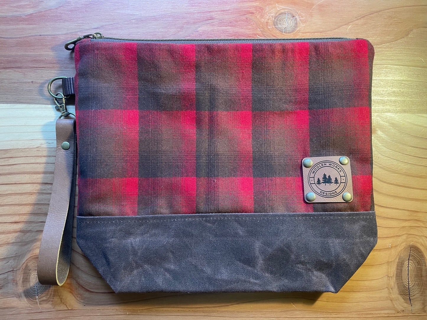 Wool and Waxed Canvas Medium Explorer Pouch