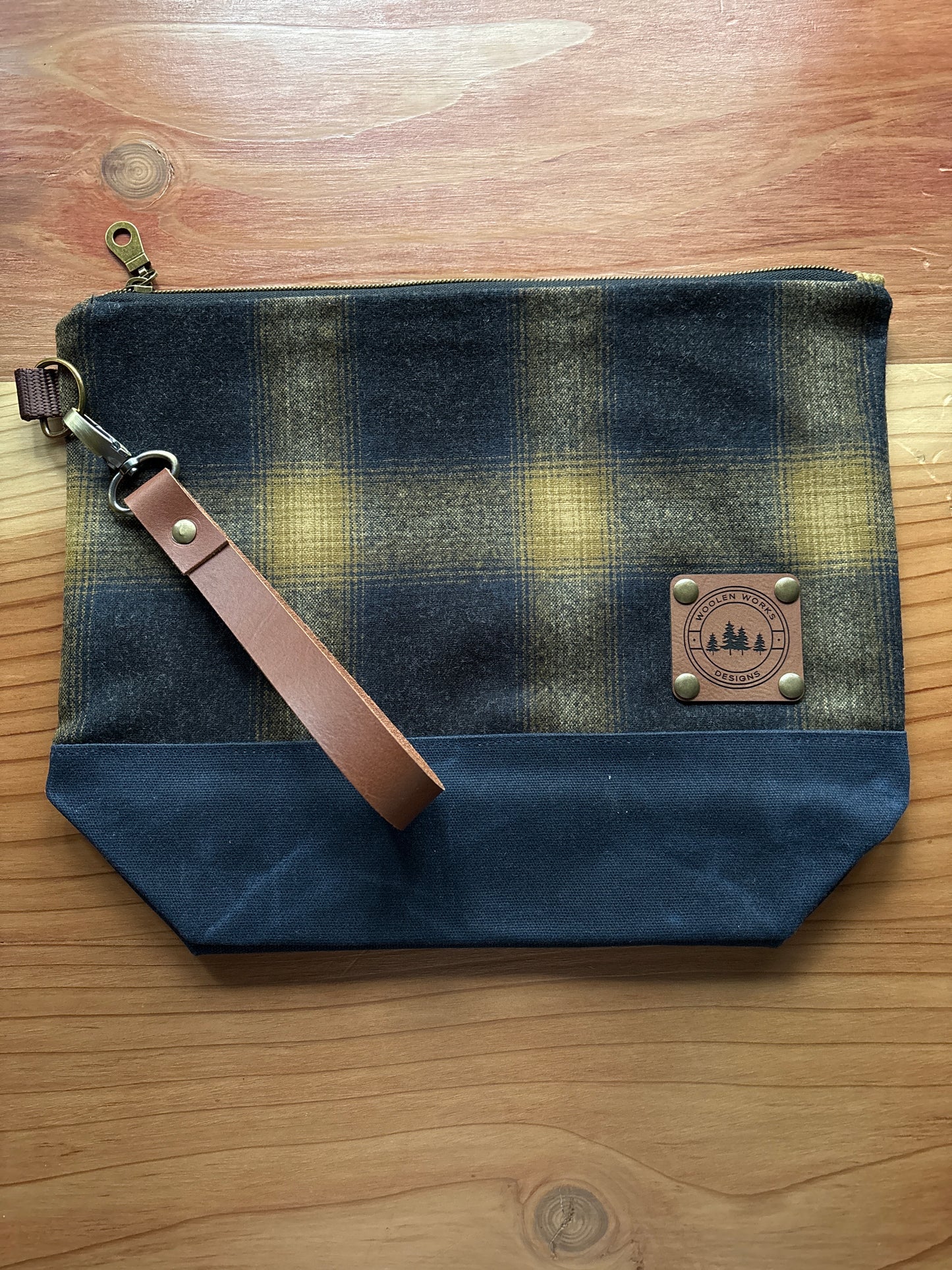 Wool and Waxed Canvas Medium Explorer Pouch