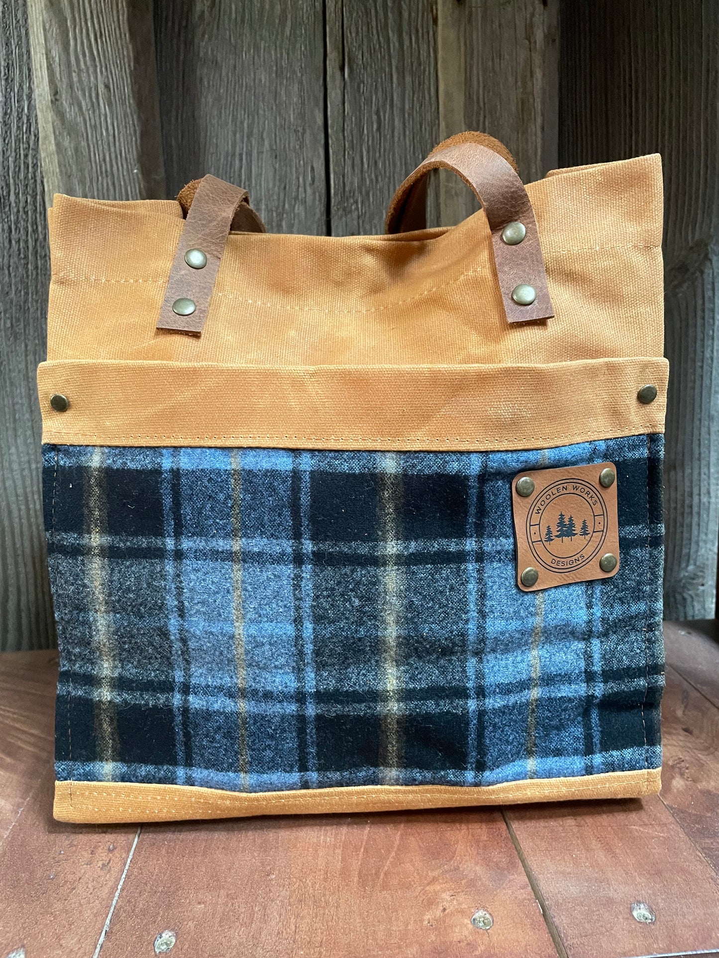 Waxed Canvas and Pendleton Wool Forager Bag