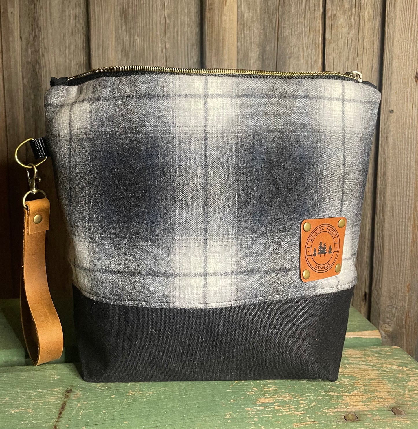 Wool and Waxed Canvas Medium Explorer Pouch