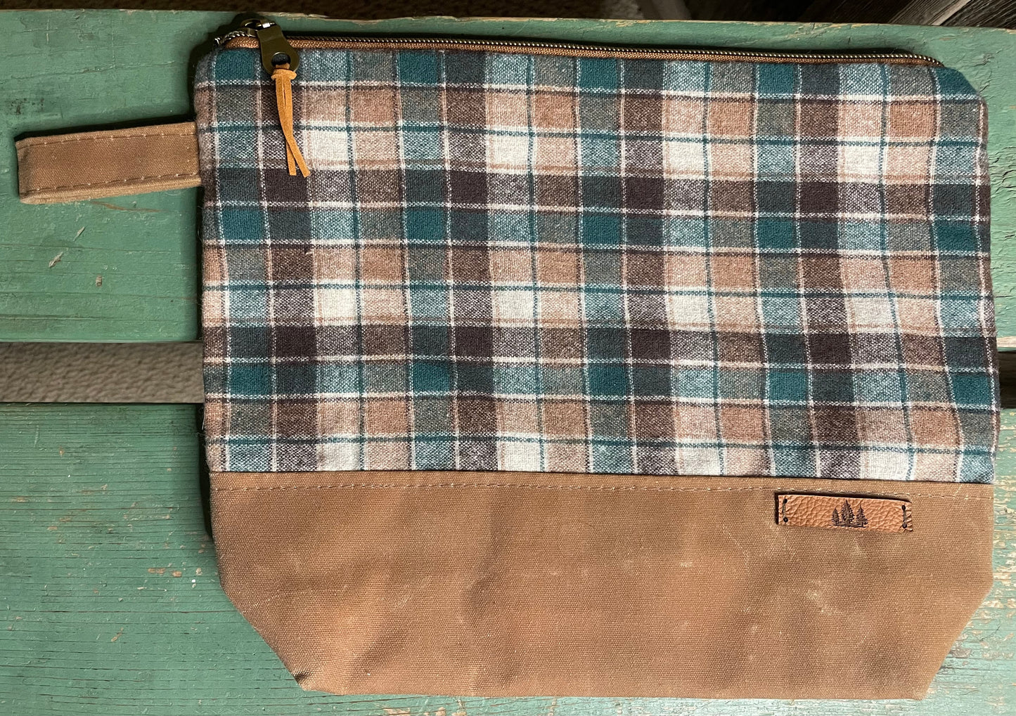 Wool and Waxed Canvas Medium Explorer Pouch