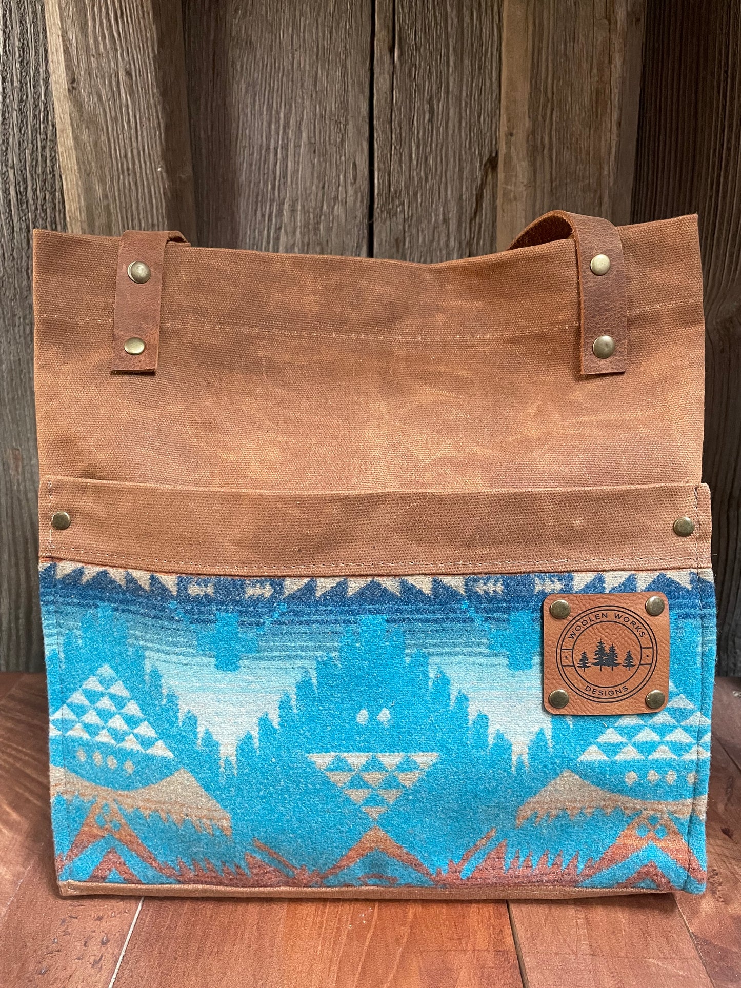 Waxed Canvas and Pendleton Wool Forager Bag